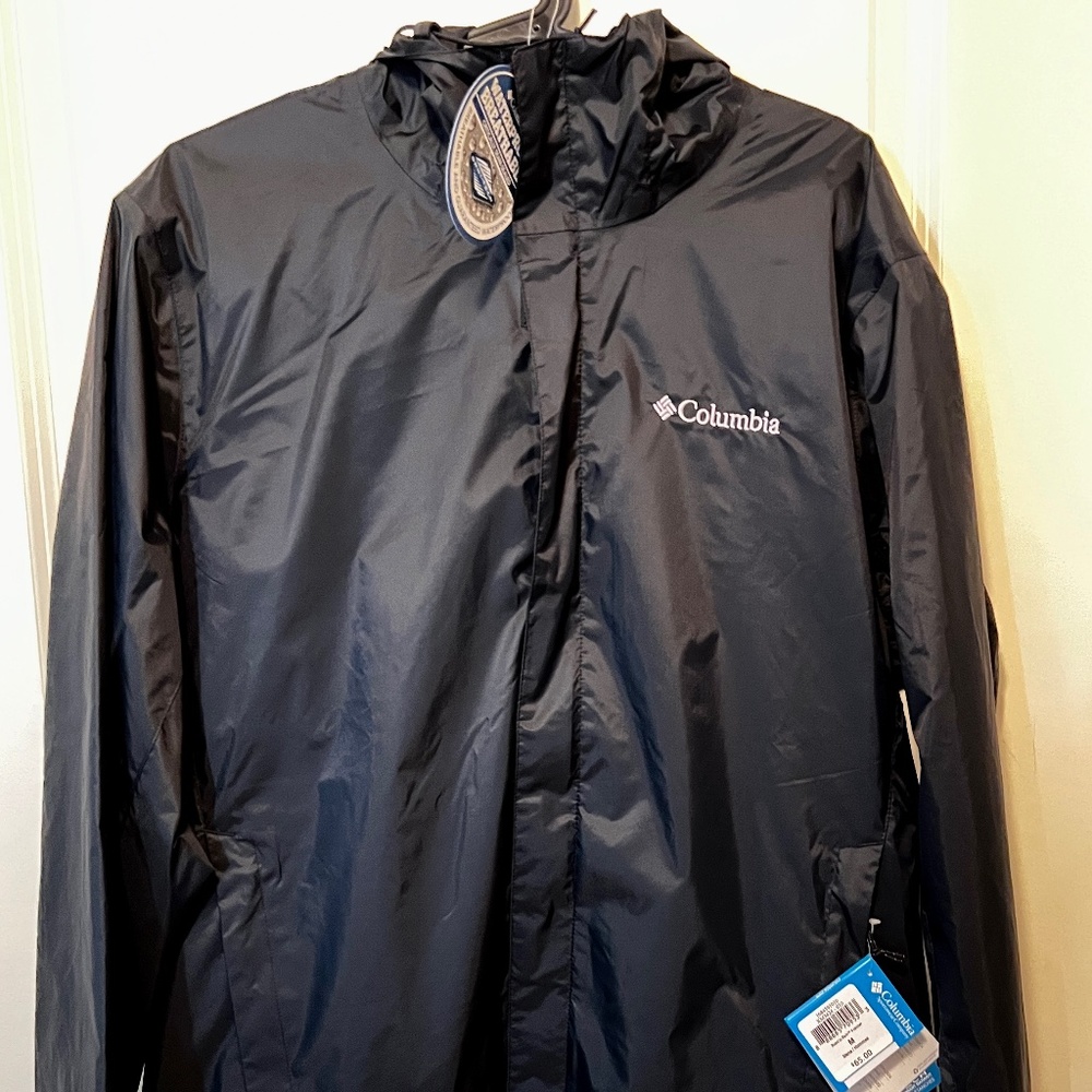 Columbia OmniTech Waterproof/Breathable Rain Jacket - Mens M - NWT